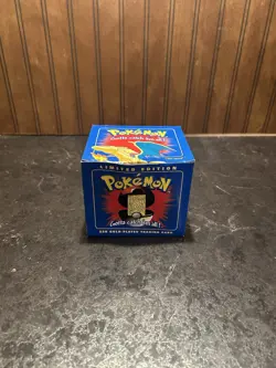 23K Gold Plated CHARIZARD Trading Card 1999 Burger King Pokemon Ball - Image 1