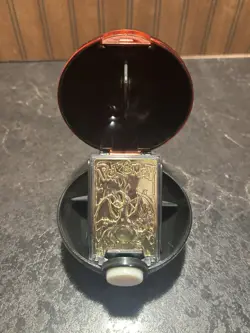 23K Gold Plated CHARIZARD Trading Card 1999 Burger King Pokemon Ball - Image 4