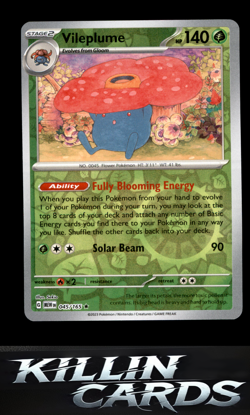 Reverse Holofoil Vileplume 045/165 Pokemon Rare SV: Scarlet & Violet 151 Card NM - Image 1