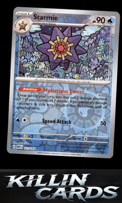 Reverse Holofoil Starmie 121/165 Pokemon Rare SV: Scarlet & Violet 151 Card NM - Image 1
