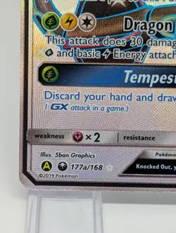 Rayquaza GX 177a/168 Hidden Fates Shiny Full Art Promo Pokemon Card NM/ M - Image 4