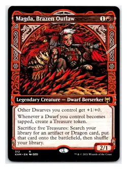 Magda, Brazen Outlaw (Showcase) R Kaldheim 312 NM - Image 1