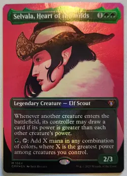 MTG Magic [x1] Selvala, Heart of the Wilds [x1] Textured FOIL Commander M/NM - Image 1