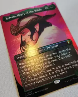 MTG Magic [x1] Selvala, Heart of the Wilds [x1] Textured FOIL Commander M/NM - Image 2