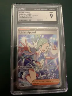 2024 POKEMON SURGING SPARKS ULTRA RARE HOLO #234 LISIA'S APPEAL CGC 9 - Image 1