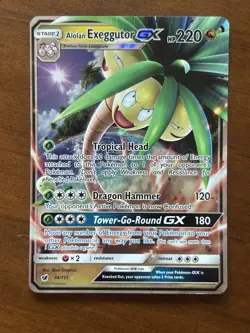 Pokemon TCG Alolan Exeggutor GX 74/111 Sm-Crimson Invasion Holo NM - Image 1