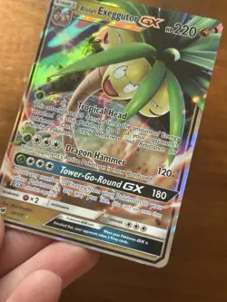 Pokemon TCG Alolan Exeggutor GX 74/111 Sm-Crimson Invasion Holo NM - Image 4