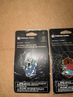 Pokemon Center Monthly Dragon Type Pin 2024 Baxcalibur 10/12 Salamence 8/12 Lot - Image 3