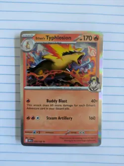 Ethan's Typhlosion 034/182 Holo Rare Scarlet & Violet: Destined Rivals Pokemon - Image 1