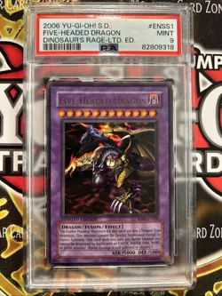 YuGiOh FIVE-HEADED DRAGON SD09-ENSS1🔥PSA 9 MT🔥LIMITED EDITION-2006 ULTRA RARE - Image 3