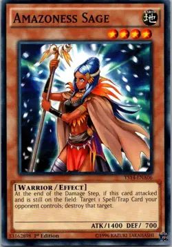 Yugioh Amazoness Sage YS14-ENA06 1st Edition Starter Deck Space-Time Showdown - Image 1