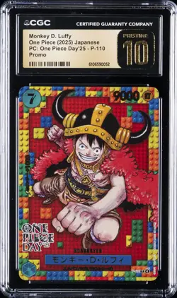 2025 ONE PIECE JPN PC: ONE PIECE DAY'25 PROMO MONKEY D. LUFFY CGC 10 PRISTINE - Image 1