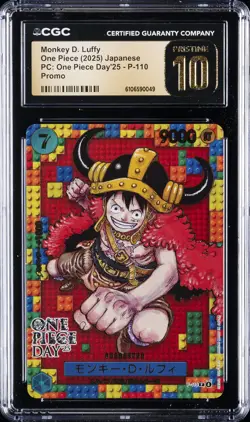 2025 ONE PIECE JPN PC: ONE PIECE DAY'25 PROMO MONKEY D. LUFFY CGC 10 PRISTINE - Image 1