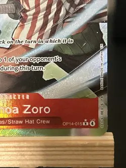 Roronoa Zoro Alt Art OP14-015 One Piece TCG English IN-HAND - Image 4