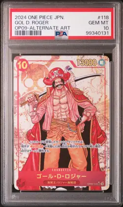 2024 ONE PIECE JPN EMPERORS IN THE NEW WORLD ALT ART #118 GOL D. ROGER PSA 10 - Image 1