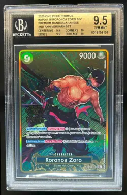 2025 One Piece Japanese 2nd Anniversary Set Roronoa Zoro #OP06-119 BGS 9.5 - Image 1