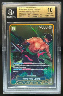 2025 One Piece Japanese 2nd Anniversary Set Roronoa Zoro #OP06-119 BGS 10 - Image 1