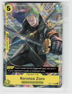 One Piece Promotion Cards #OP07-113 Roronoa Zoro (Illustration Box Vol.3) - Image 1