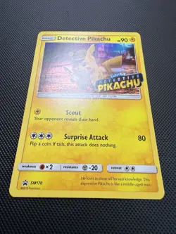 Detective Pikachu SM170 Promo Pokemon Card NM- - Image 2