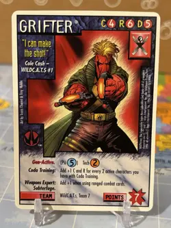 Wildstorms CCG Grifter WildCATS Rare Card Travis Charest Limited Image DC Comics - Image 1