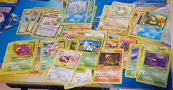 40 (+2) Assorted Fossil/Jungle Bulk Lot No Dupes LP Pokemon Cards WOTC - Image 1