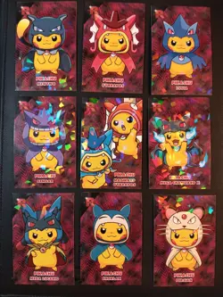 Pikachu Poncho Set Holo Team Rocket Card Database Peru Pokemon Full Set - Image 1