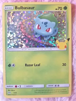 2021 Bulbasaur 1/25 McDonalds 25th Anniversary Promo Pokemon Card - Image 1