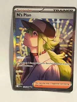 N's Plan 170/086 Sv: Black Bolt Holo Pack fresh Pokemon Card - Image 1