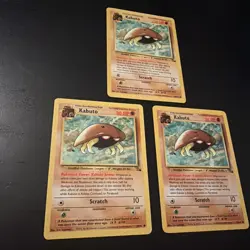 3x Kabuto Pokemon Fossil Set 50/62 Cards - Image 2