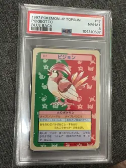 1995 Japanese Pokemon Card Topsun Blue Back Pidgeotto #17 Graded PSA 8 NM-Mint - Image 1