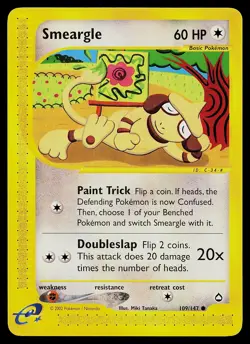 Pokemon Card - Smeargle Aquapolis 109/147 Common - Image 1