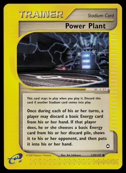 Pokemon Card - Power Plant Aquapolis 139/147 Uncommon - Image 1