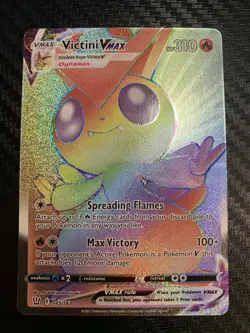 Victini VMAX 165/163 Battle Styles Rainbow Secret Rare 2021 Pokemon TCG Card - Image 1
