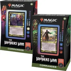 MTG Brothers War BRO Set of 2 Commander Deck Iron Alliance & Burnished Banner - Image 1