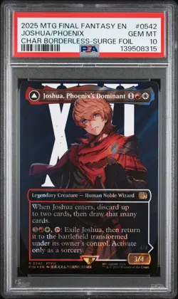 2025 MTG FINAL FANTASY JOSHUA, PHOENIX'S DOMINANT/PHOENIX, WARDEN OF FIRE PSA 10 - Image 1