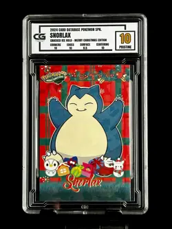 2024 Pokemon CG 10 Pristine SNORLAX Christmas Data TCG XMAS Holiday CGC PSA - Image 1