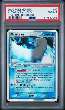 2006 Pokemon EX Dragon Frontiers Altaria Holo #90 PSA 8 with Guard - Image 2