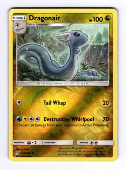 Dragonair (150) SM - Unified Minds #150 (2019) Uncommon Reverse Holo NM Pokemon - Image 1