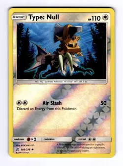 Type: Null SM - Cosmic Eclipse #183 (2019) Uncommon Reverse Holo NM Pokemon - Image 1