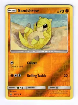 Sandshrew SM - Unbroken Bonds #83 (2019) Common Reverse Holo NM Pokemon - Image 1