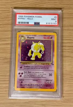 Pokemon TCG - Fossil Set - Hypno - Holo - 1999 - 8/62 - PSA 9 Mint - Image 1
