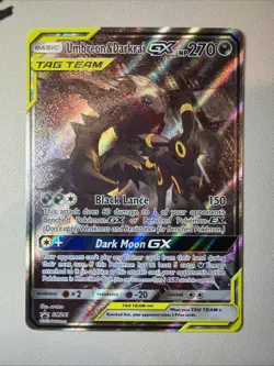 Umbreon & Darkrai GX Tag Team SM241 Holo Black Star Promo Sun Moon NM Pokemon - Image 1
