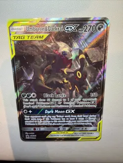 Umbreon & Darkrai GX Tag Team SM241 Holo Black Star Promo Sun Moon NM Pokemon - Image 2