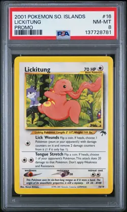 2001 POKEMON SOUTHERN ISLANDS PROMO #16 LICKITUNG PSA 8 - Image 1