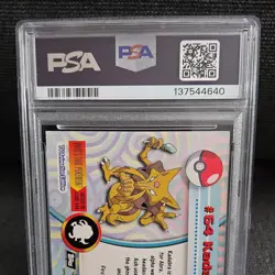 PSA 9 Pokemon Topps TV Series 1 Foil Kadabra #64 Low Pop Mint Vintage Topps - Image 5