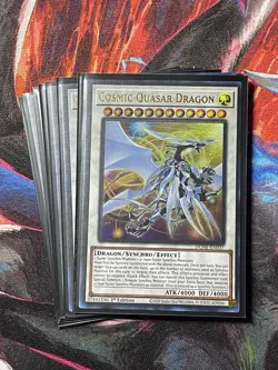 x1 Cosmic Quasar Dragon DUNE-EN037 Duelist Nexus 1st Edition Yugioh Yu Gi Oh - Image 1