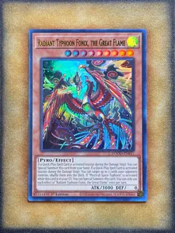 Yugioh Radiant Typhoon Fonix, the Great Flame DOOD-EN017 Ultra Rare 1st Ed NM - Image 1