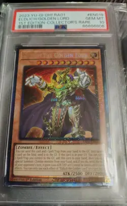 Yugioh Eldlich The Golden Lord Collectors Rare PSA 10 - Image 1