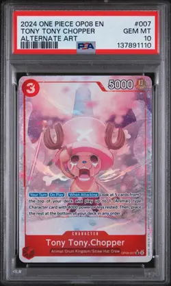 Tony Tony Chopper Alternate Art One Piece Op08-Two Legends 007 NM PSA 10 - Image 1