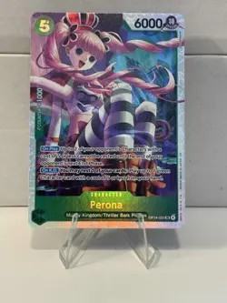 One Piece Perona OP14-033 Super Rare (SR) The Azure Sea's Seven - GEM MINT - Image 1